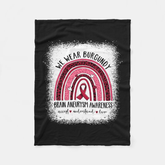 動脈瘤認識度アパレル素晴らしティー フリースブランケット (正面)