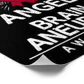 動脈瘤認識度ギフトバーガンディーリボン ポスター (角)