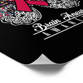 動脈瘤認識度バタフライラバーギフト ポスター (角)