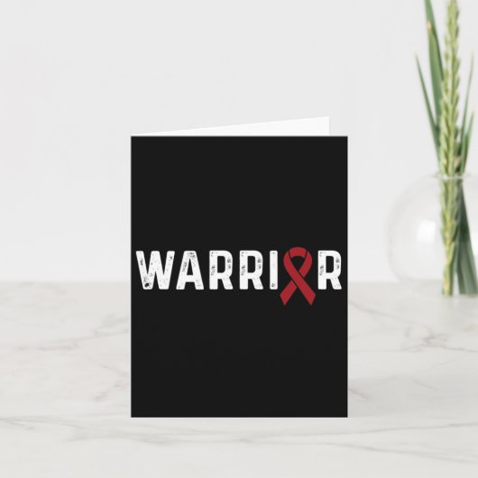 動脈瘤認識度バーガンディーリボンウォリアー カード (正面)