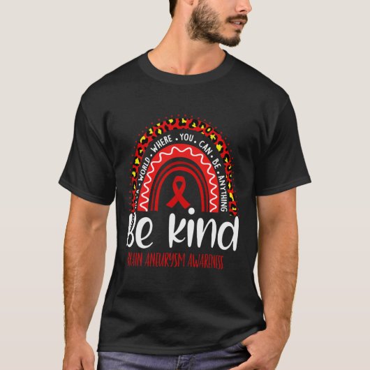 動脈瘤認識度ヒョウレインボーセレクトアメニティ Tシャツ (正面)