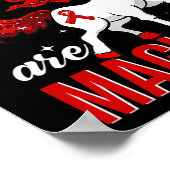 動脈瘤認識度戦士おもしろいユニコーン ポスター (角)