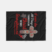 動脈瘤認識度脳動脈瘤戦士キリスト フリースブランケット (正面(横))