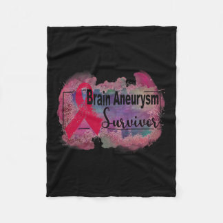 動脈瘤認識度8 フリースブランケット
