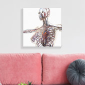 動脈・静脈・リンパ系1 キャンバスプリント (インサイチュ (リビング))