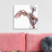 動脈・静脈・リンパ系2 キャンバスプリント (インサイチュ (リビング))