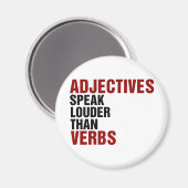 動詞よ話り大きな形容詞 マグネット (正面/裏面)
