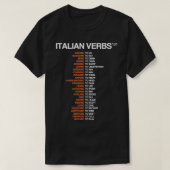 動詞イタリアン101言語チイタリアンェートシート Tシャツ (デザイン正面)