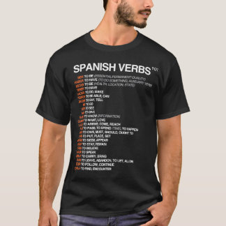 動詞スペインの101言語チスペインのェートシート Tシャツ