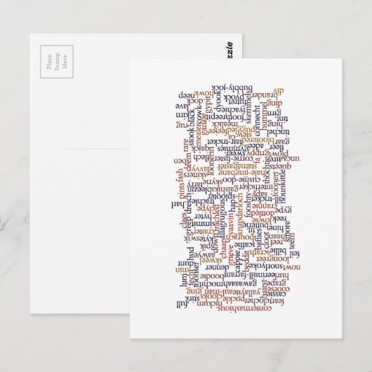 動詞地図 ポストカード (正面/裏面)