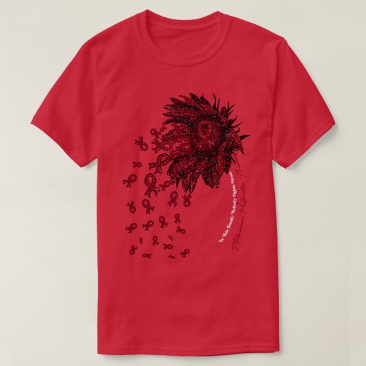 動静脈奇形認識度ヒマワリ Tシャツ (デザイン正面)