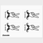 勝ち口ひげカスタムのシール 長方形シール (シート)