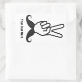 勝ち口ひげカスタムのシール 長方形シール (バッグ)