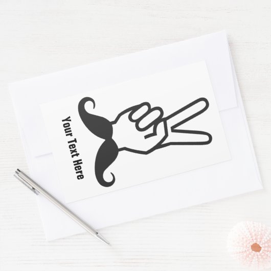 勝ち口ひげカスタムのシール 長方形シール (封筒)