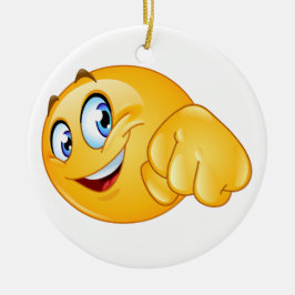勝ち方スマイル拳バンプ セラミックオーナメント