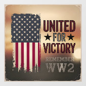 勝ち統一されたのために第二次世界大戦アメリカ国旗の愛国心 ウィンドウサイン (シート)