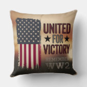勝ち統一されたのために第二次世界大戦アメリカ国旗の愛国心 クッション (裏面)