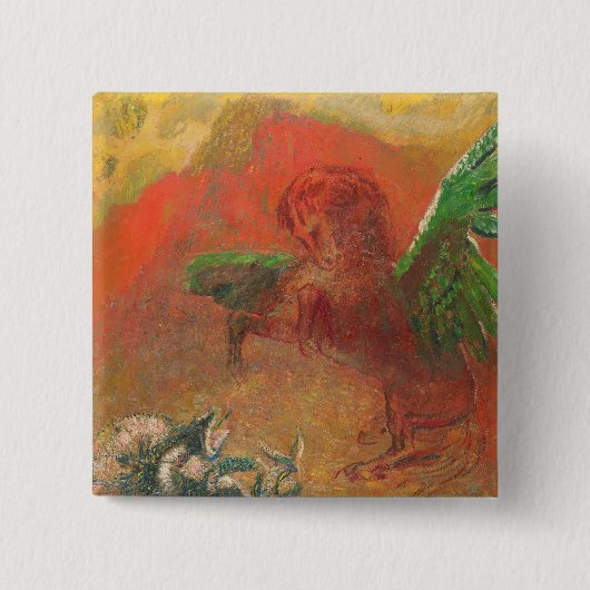 勝ち誇ったペガソス 缶バッジ (正面)