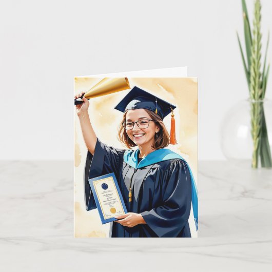 勝ち誇った応援 – 成功へのトースト カード (正面)