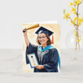 勝ち誇った応援 – 成功へのトースト カード (黄色い花)