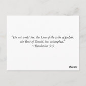 勝ち誇った王 ポストカード (裏面)