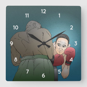 勝ち負け スクエア壁時計