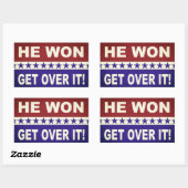 勝ったぞ！シール 長方形シール (シート)