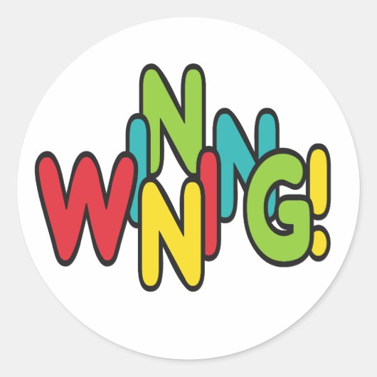 勝った！ ラウンドシール (正面)