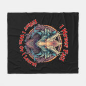 勝っても負けても負けない学!は黒 フリースブランケット (正面(横))