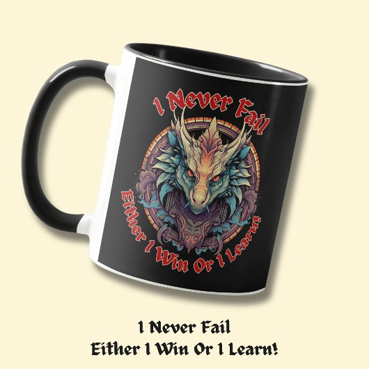 勝っても負けても負けない学!は黒 マグカップ