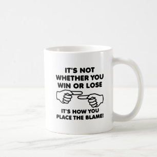 勝っても負けても責任転嫁 面白いマグカップ コーヒーマグカップ