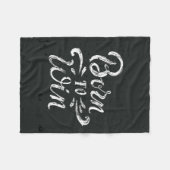 勝つために生まれて下さい フリースブランケット (正面(横))