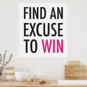 勝つための口実を見つける – とトレーニング ポスター (キッチン)