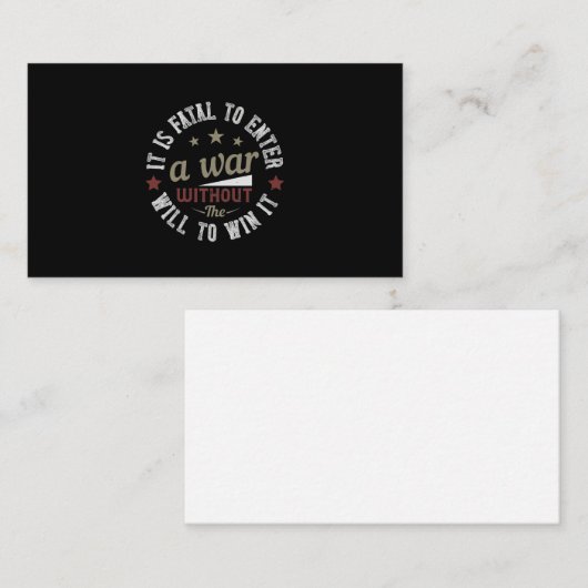 勝つ意志が無いと戦争に入るのは命に関する事だ 名刺 (正面/裏面)