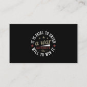 勝つ意志が無いと戦争に入るのは命に関する事だ 名刺 (正面)