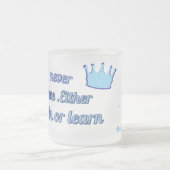 勝やる気を起こさせるつか負けない(_I学) フロストグラスマグカップ (中央)