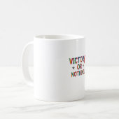 勝利か何かTシャツ コーヒーマグカップ (正面左)