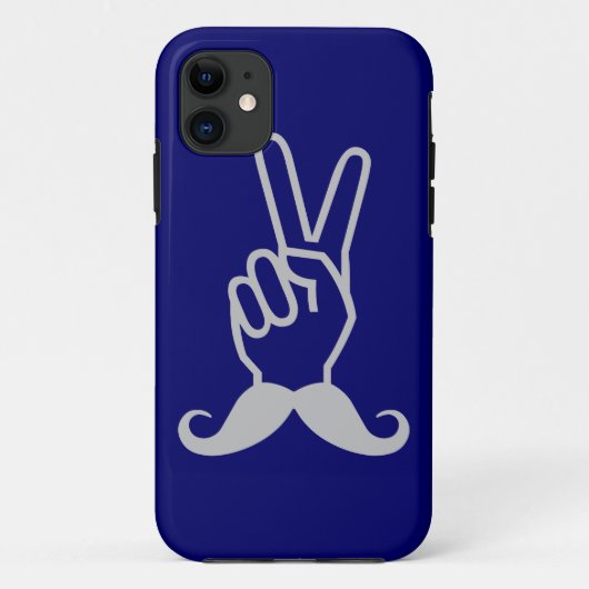 勝利した口ひげカスタムの色のiPhoneケース Case-Mate iPhoneケース (裏面)