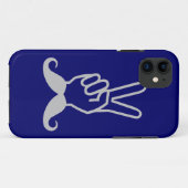 勝利した口ひげカスタムの色のiPhoneケース Case-Mate iPhoneケース (裏面(横))