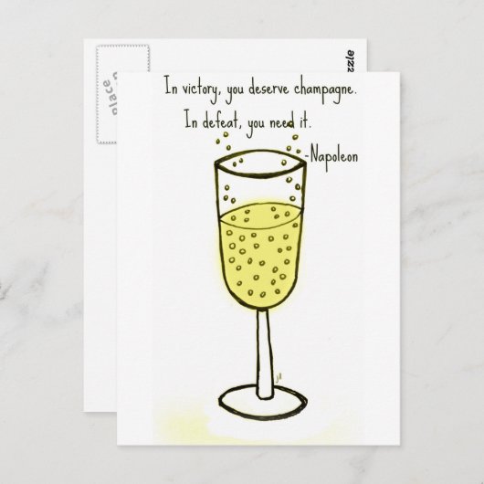 勝利では、ジルによってシャンペンのプリントに値します ポストカード (正面/裏面)