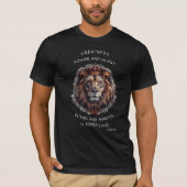 勝利と力 創造の王ライオン Tシャツ (正面)