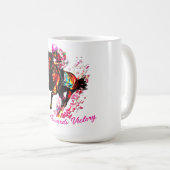 勝利に向かって疾走する。馬エレガントポートレート コーヒーマグカップ (正面右)