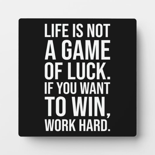 勝利のために努力しろ - ジム、ハッスル、成功、モチベーション フォトプラーク (正面)