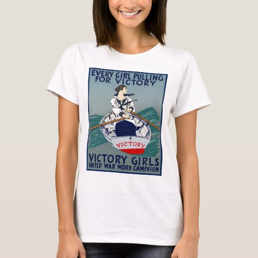 勝利のために引っ張っているあらゆる女の子 Tシャツ (正面)