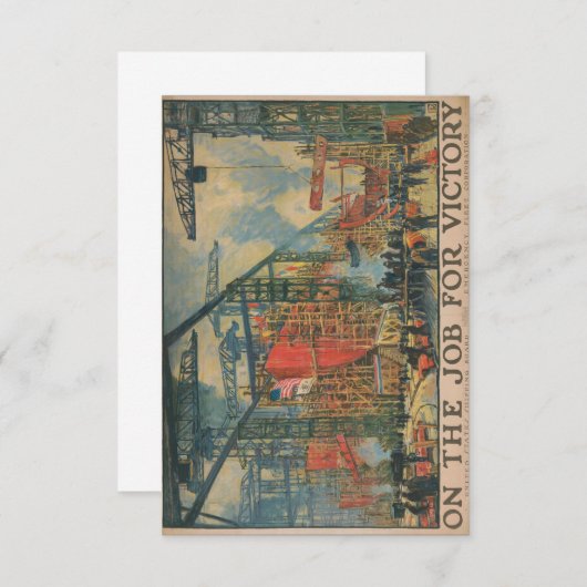 勝利のためのジョブで – 統一された州出荷ボー 招待状 (正面/裏面)