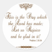 勝利のカスタムのステッカーへの感謝の祈りの言葉 ラウンドシール (正面)