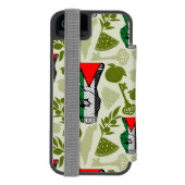 勝利のサイン・ハンド・レジスタンス・レッド・トライアングル・シンボル INCIPIO iPhoneウォレットケース (フォリオ裏面)