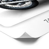 勝利のトライデントT160 750バイク – A3 ポスター (角)