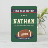 勝利のフットボール1歳の誕生日パーティー 招待状 (スタンド正面)