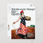 勝利のポスターの種をまく ポストカード (正面/裏面)